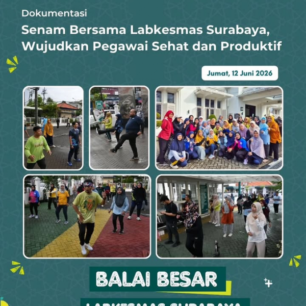 Senam Bersama Labkesmas Surabaya, Wujudkan Pegawai Sehat dan Produktif